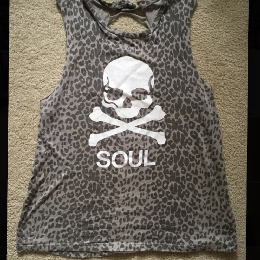 SoulCycle Leopard Skull Tank